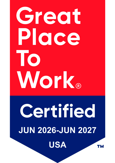 Great Place To Work Certified badge for Cardiff, USA, June 2026 to June 2027.