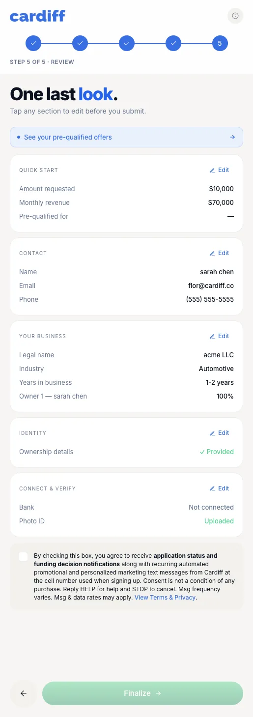 Cardiff application, review